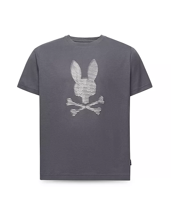 

Футболка Boys' Grant из пима-хлопка с графическим логотипом - для маленьких и больших детей Psycho Bunny, серый