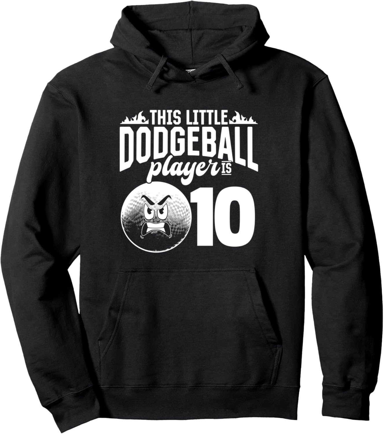 

Этому маленькому игроку в вышибалы 10 лет! Толстовка с надписью Вышибалы 10Th Birthday Dodgeball Player, черный