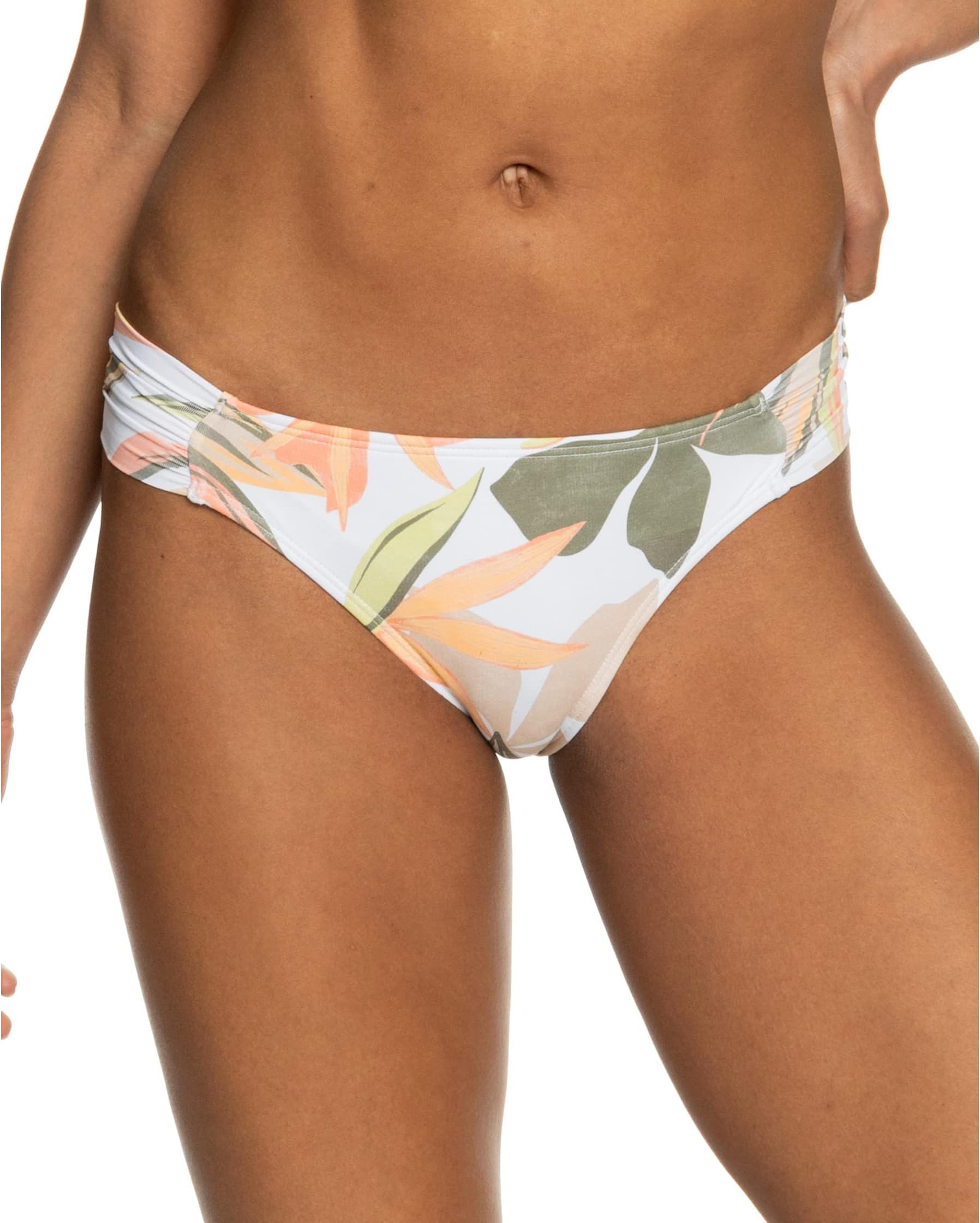 

Низ бикини Roxy Beach Classics Moderate Bikini Bottoms, цвет Bright White Subtly Salty Flat