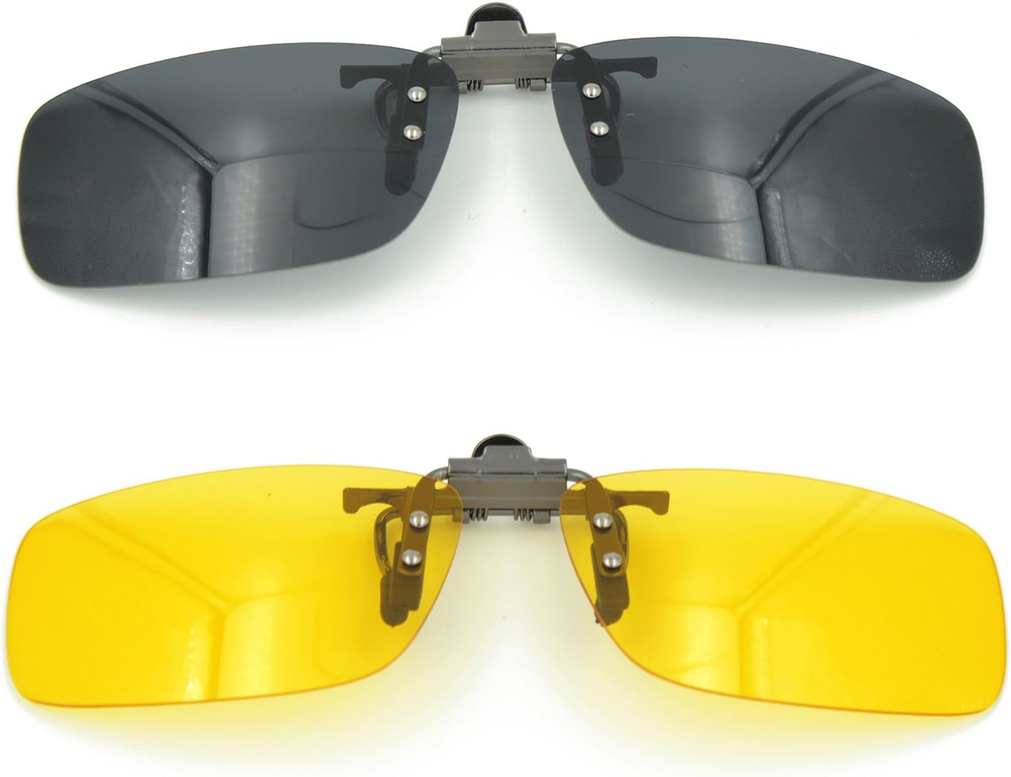 

2 шт. (желтые очки ночного видения + черные) Спортивные поляризованные солнцезащитные очки с откидными линзами для вождения, велоспорта, рыбалки и активного отдыха Besgoods, Yellow，black