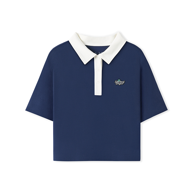 

Skechers SS25 Polo Shirt Women's Marine Collegiate Blue/02MZ, Синий, Skechers SS25 Polo Shirt Women's Marine Collegiate Blue/02MZ