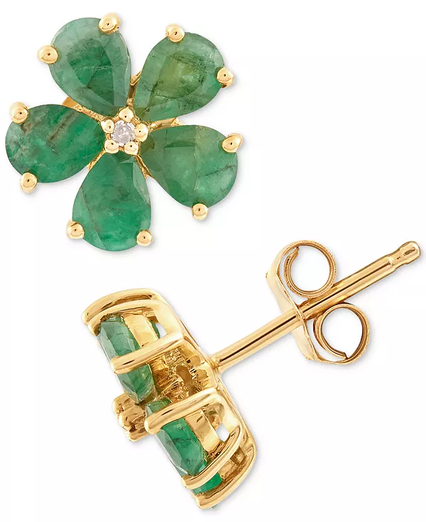 

Серьги-Гвоздики с сапфирами (1-3/4 карата) и бриллиантами в 14-каратном золоте (также доступны с изумрудами и рубинами) Macy'S, emerald