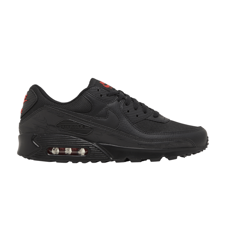 

Кроссовки Nike Air Max 90 'Black Red Reflective', черный