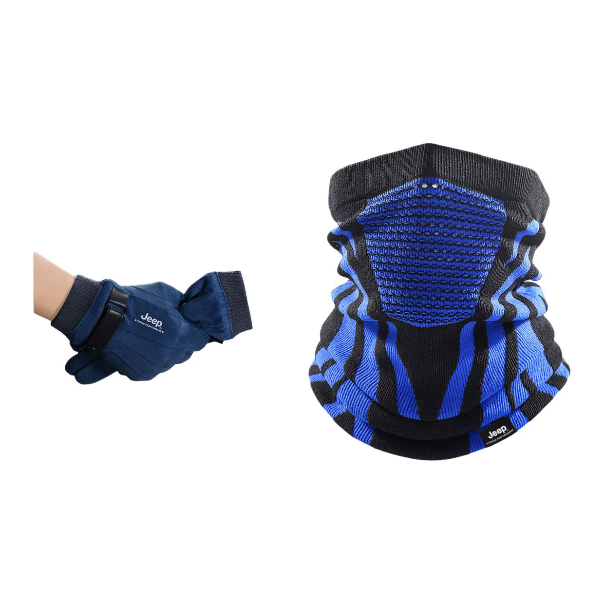 

Шарф Unisex Jeep, no fleece-lined-черный синий clothing sets (scarf+glove)