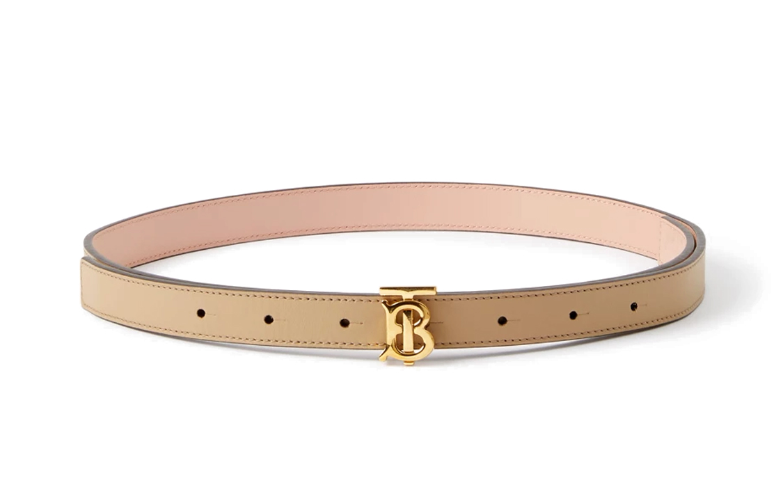 

Burberry Двусторонний кожаный ремень с гладкой пряжкой, Brown