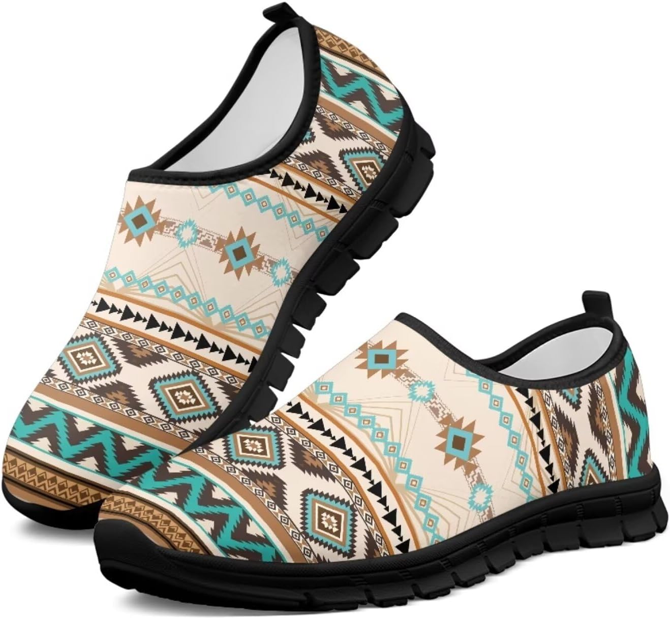 

Мужские слипоны Howilath Western Tribal Aztec, повседневная обувь, кроссовки для бега, дышащие, без застежек, Southwestern Aztec Tribal