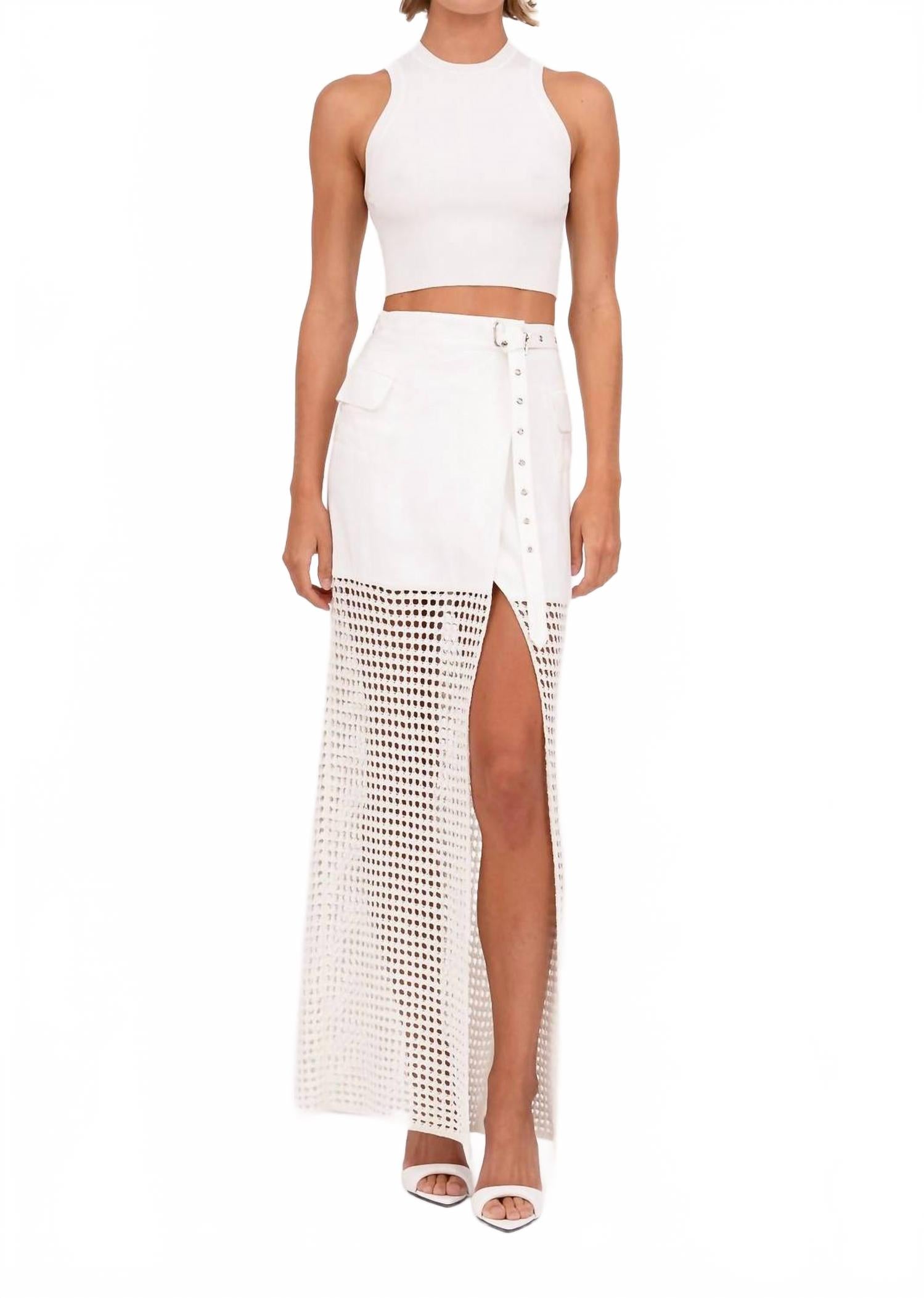 

Тайра вязаная юбка в белом NONCHALANTLABEL