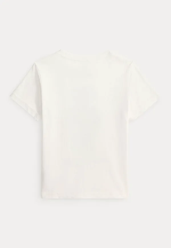 Футболка унисекс с принтом polo bear из хлопкового трикотажа. Polo Ralph Lauren, White Core — фото 2