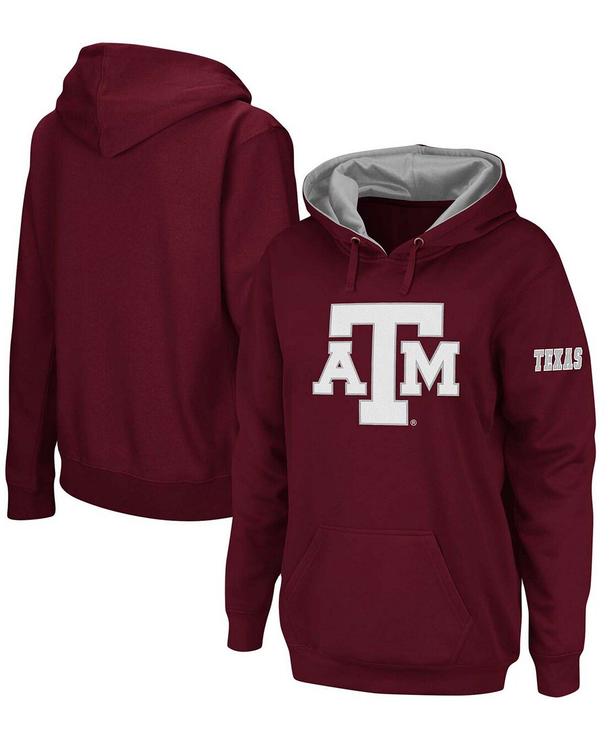 

Женский темно-бордовый пуловер с капюшоном и большим логотипом Texas A&M Aggies Team Stadium Athletic, Красный, Женский темно-бордовый пуловер с капюшоном и большим логотипом Texas A&M Aggies Team Stadium Athletic