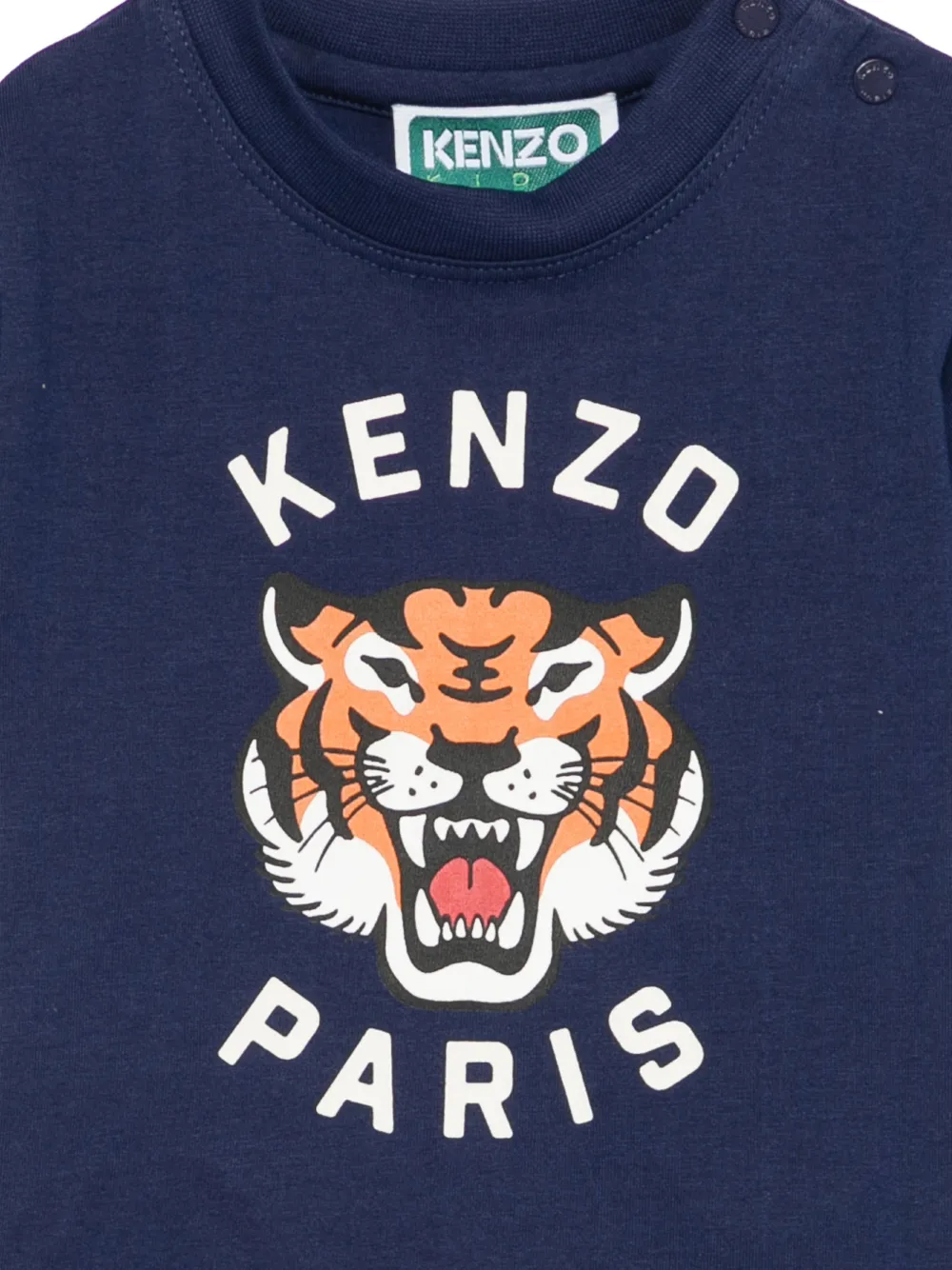 Футболка с изображением тигра Kenzo Kids, синий — фото 3