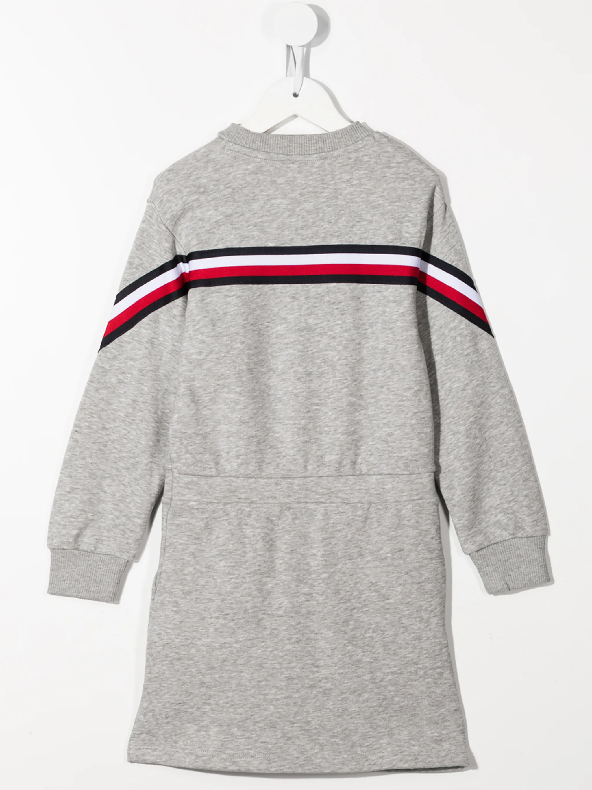Платье-толстовка с отделкой в полоску Tommy Hilfiger Junior, серый — фото 2