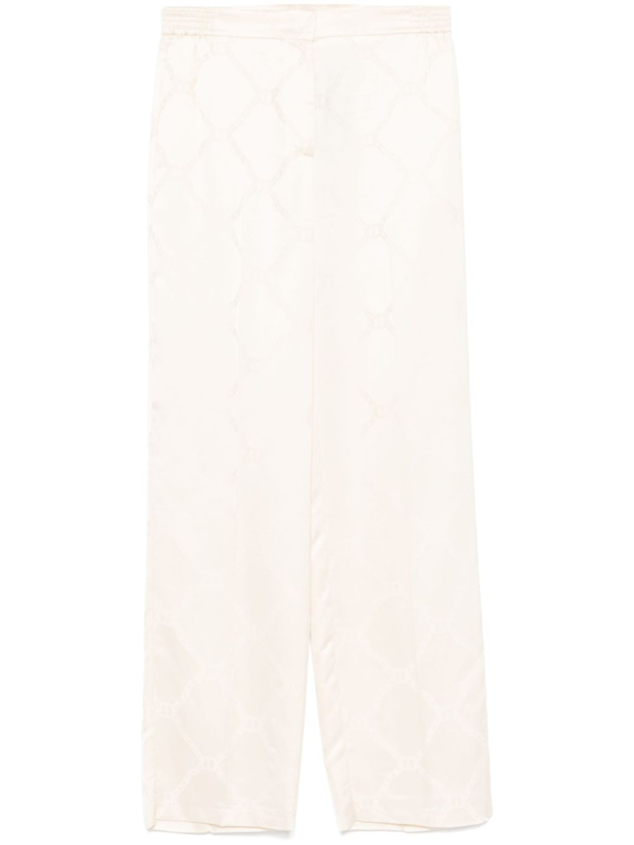 

TWINSET жаккардовые брюки Oval T, нейтральный цвет