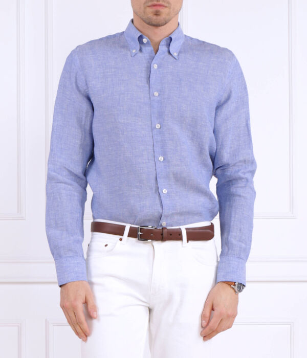 

Льняная рубашка Regular fit Oscar Jacobson, синий