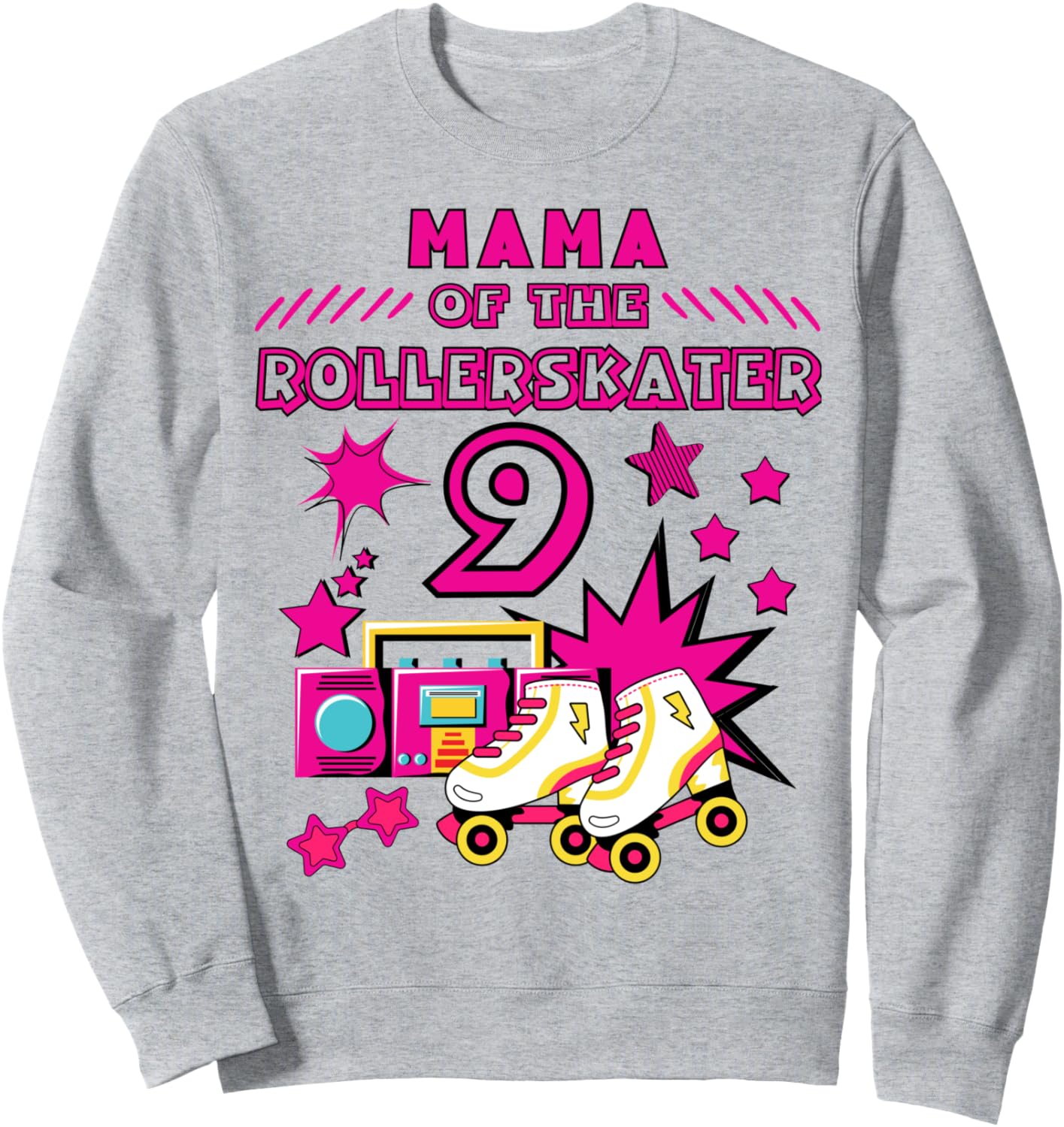 

Яркая толстовка для семейного праздника в честь 9-летия мамы роллера Family Look Roller Skating Theme Decorations Gifts, серый