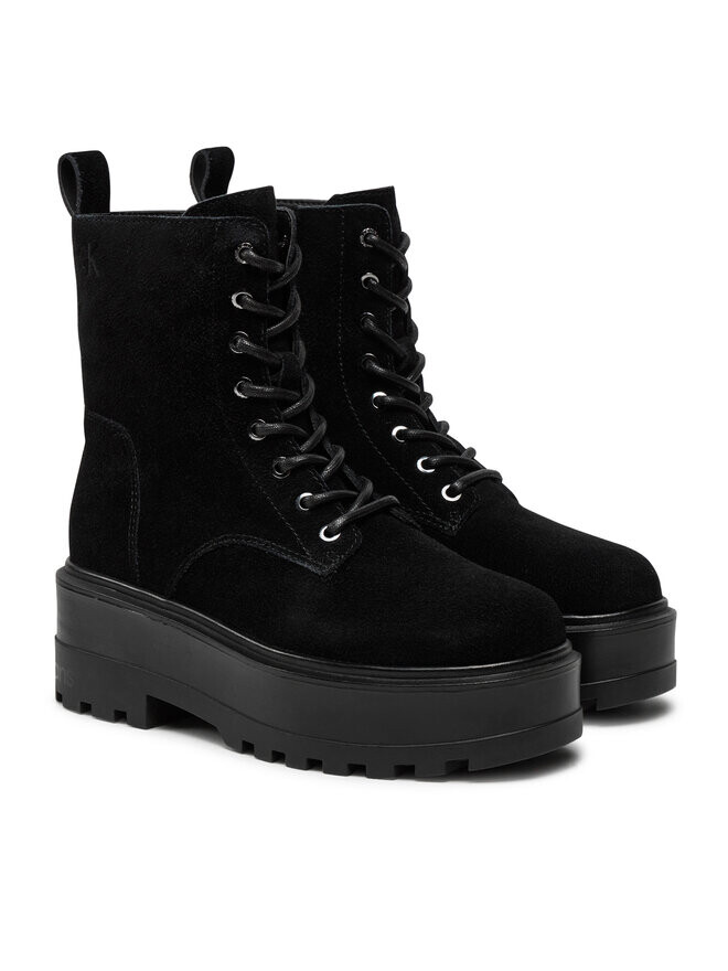 Сапоги Calvin Klein Jeans Flatform Zip Laceup Mg S YW0YW01554 Negro, черный — фото 2