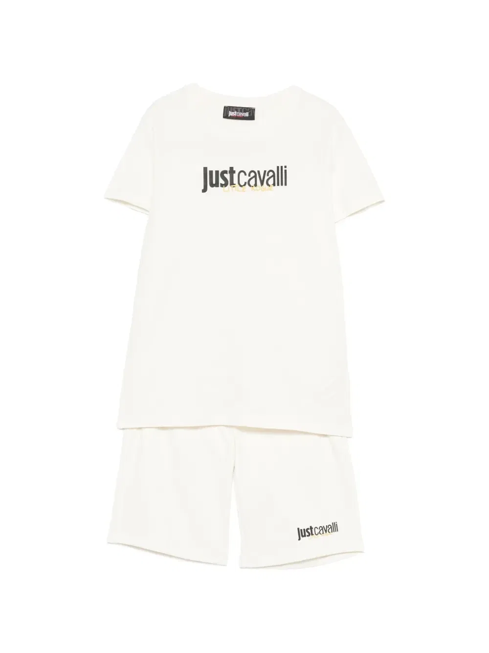 Комплект из шорт с логотипом Just Cavalli, бежевый