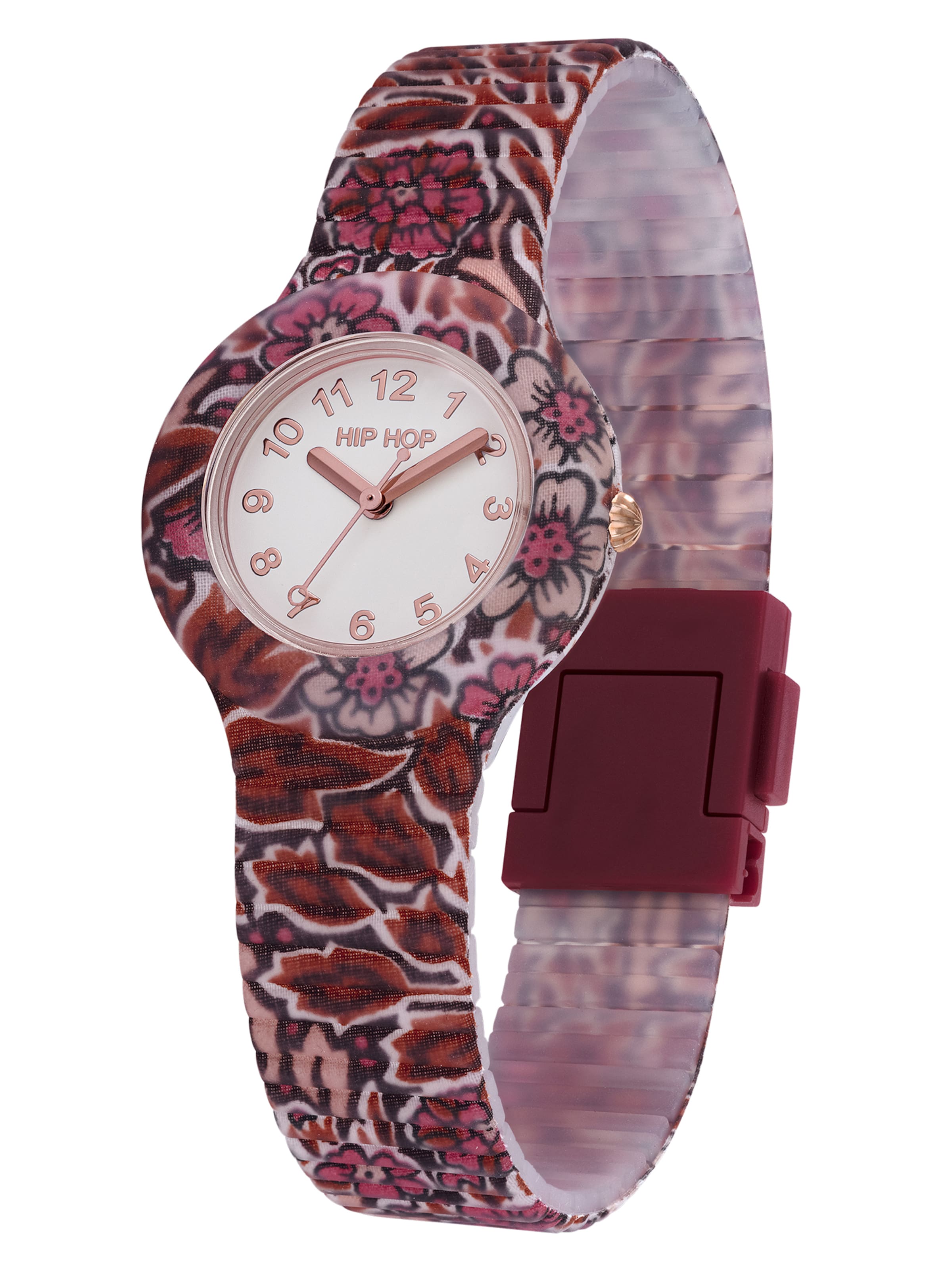 

Hip Hop Аналоговые часы 'Winter Blossom' в красном и бордовом цвете