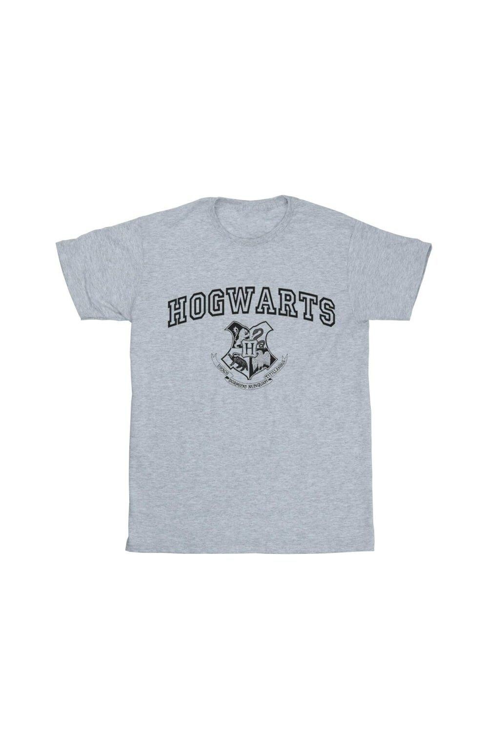 Хлопковая футболка с гербом Хогвартса Harry Potter, серый — фото 2