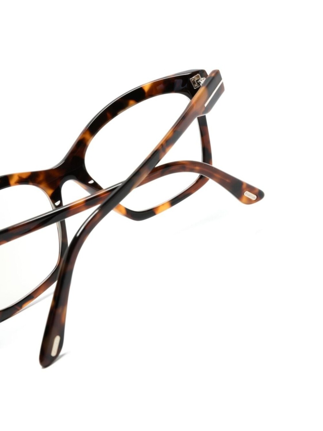 TOM FORD Eyewear очки в квадратной оправе черепаховой расцветки, коричневый — фото 3