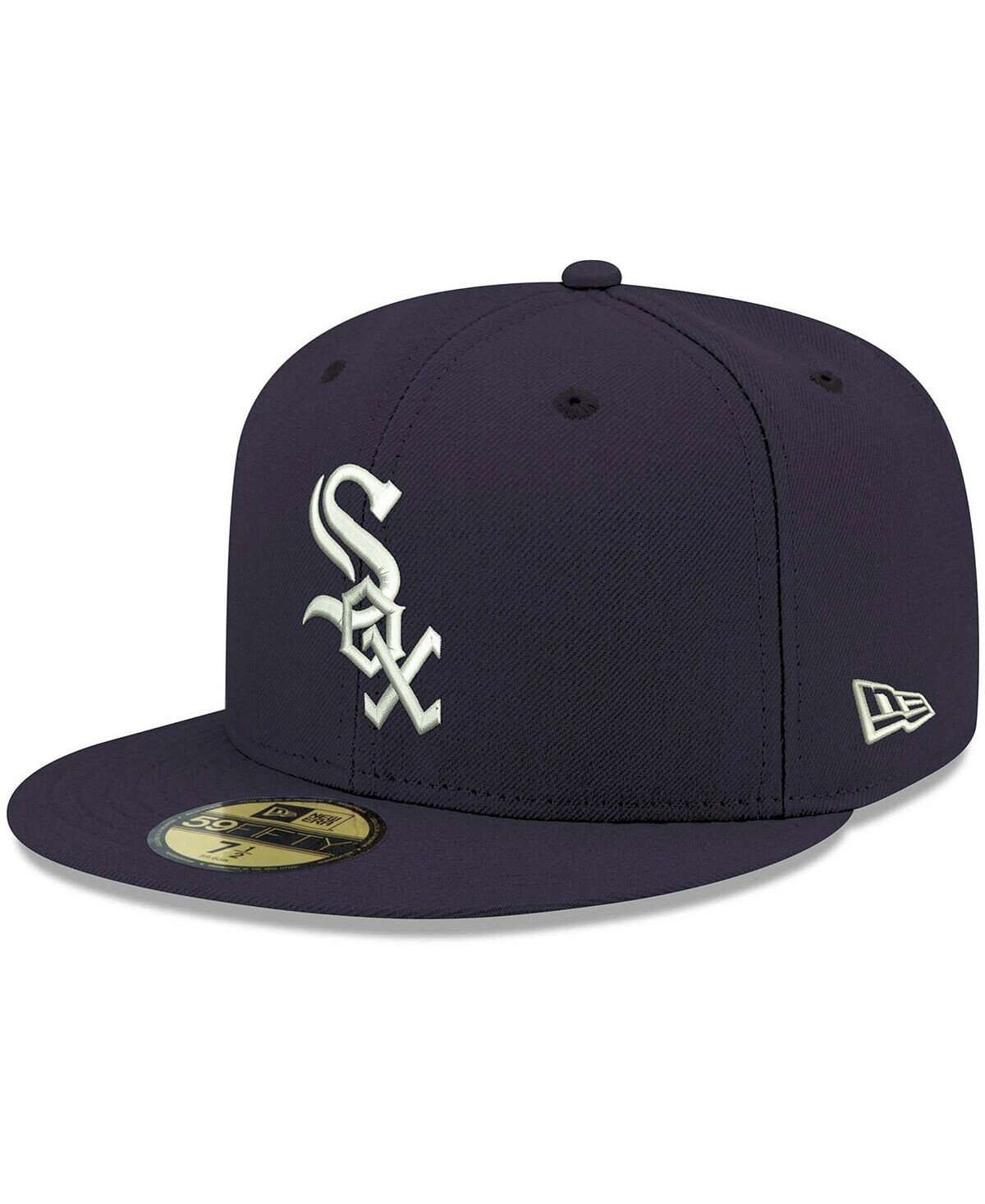 

Мужская темно-синяя кепка Chicago White Sox Logo белая 59FIFTY приталенная шляпа New Era