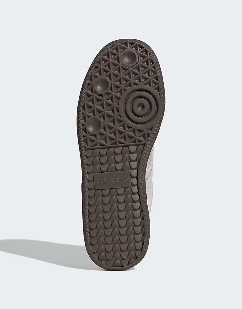 Кроссовки Adidas Originals Samba xlg в замшевом сером цвете — фото 3