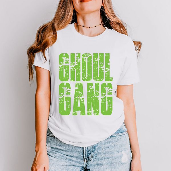 

Футболка с принтом Ghoul gang block distressed Simply Sage Market, White, Белый, Футболка с принтом Ghoul gang block distressed Simply Sage Market, White