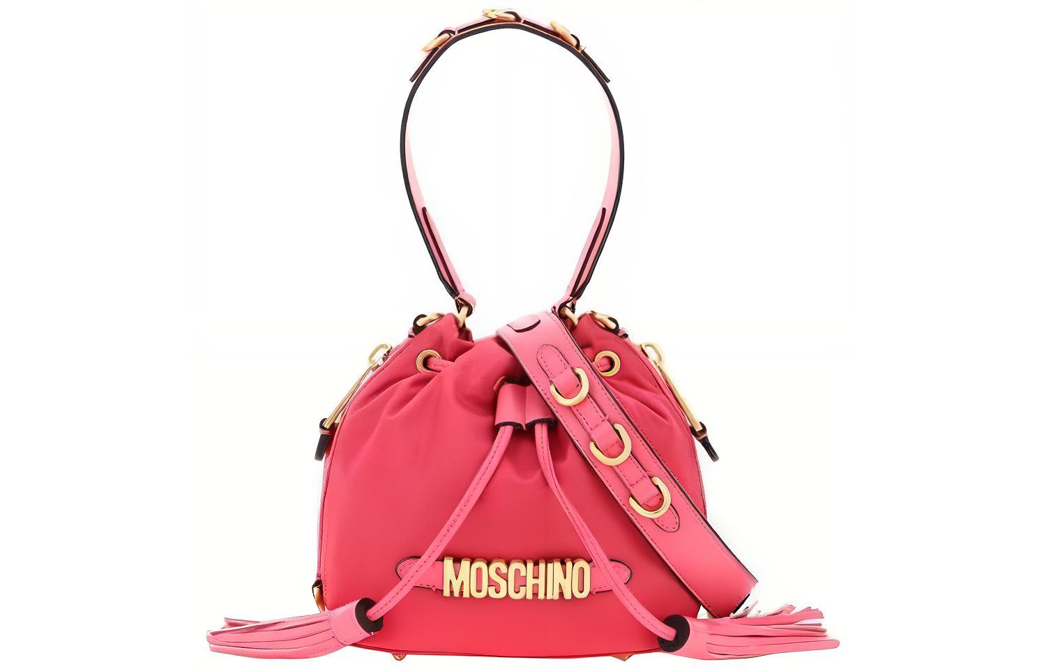 

MOSCHINO Кожаная женская сумка розовая