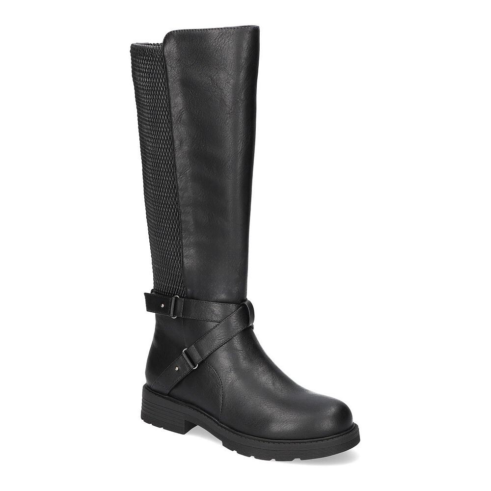 Женские широкие нескользящие высокие ботинки Easy Street Austyn Easy Works, цвет Black Stretch