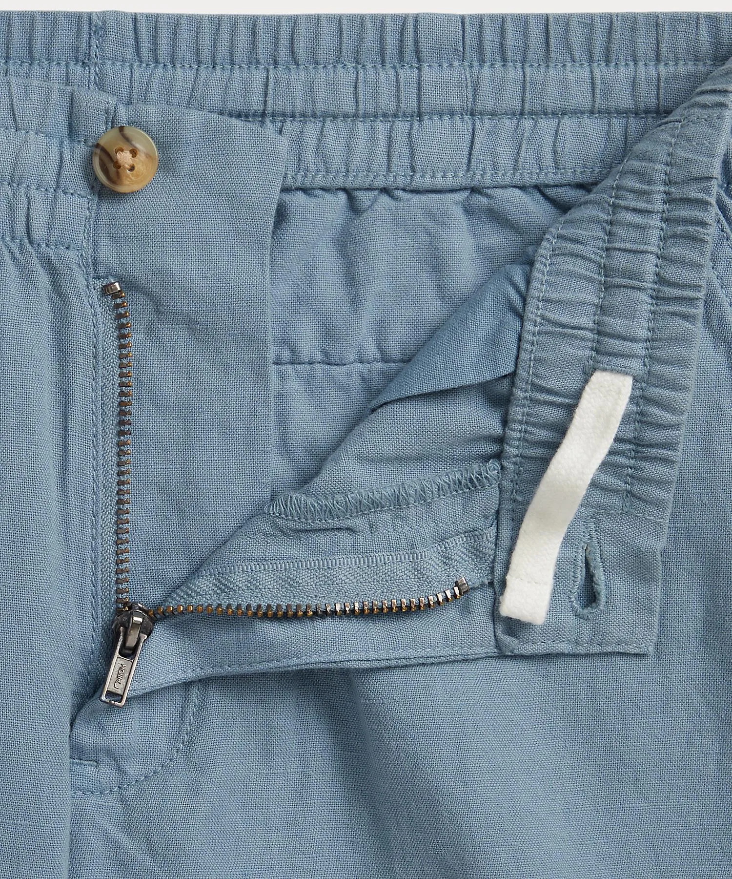 Детские льняные шорты POLO RALPH LAUREN с вышивкой тёмно-синие — фото 3