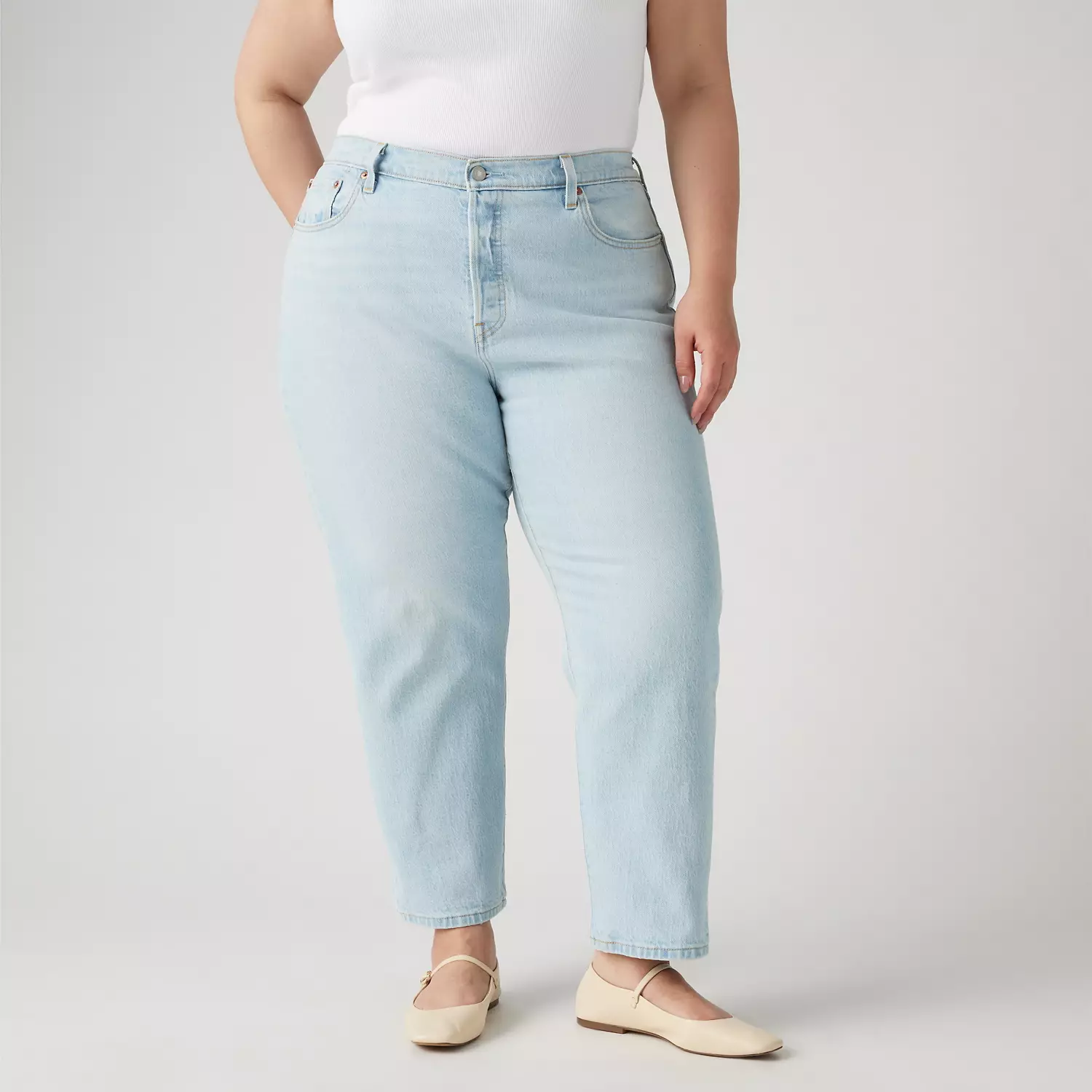 501 Оригинальные укороченные женские джинсы (большие размеры) Levi's, цвет Wow Me Over Plus - Medium Wash — фото 2