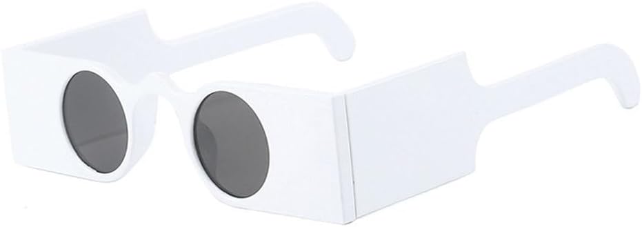 

Винтажные панк-солнцезащитные очки круглые женские ретро с уникальной оправой и широкими дужками, солнцезащитные очки с леопардовым принтом, женские очки с защитой от УФ-излучения UV400, мужские очки HYYZZC, White-black