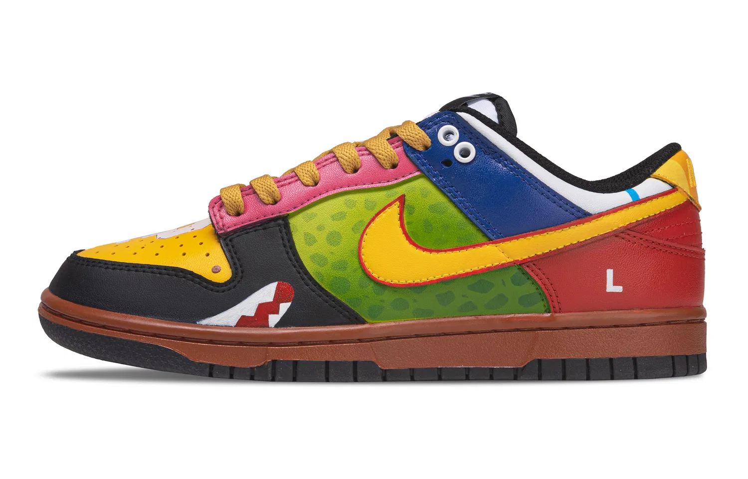 Кроссовки для скейтбординга Dunk Sky Imagination Leather Abrasion Resistant Low top Kids' Skateboarding Shoes Black Yellow Teenagers Nike