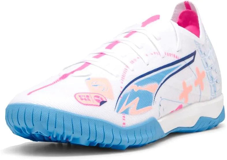 Мужские футбольные бутсы PUMA Ultra 5 Match Vol. Up Turf - белые, белый — фото 2