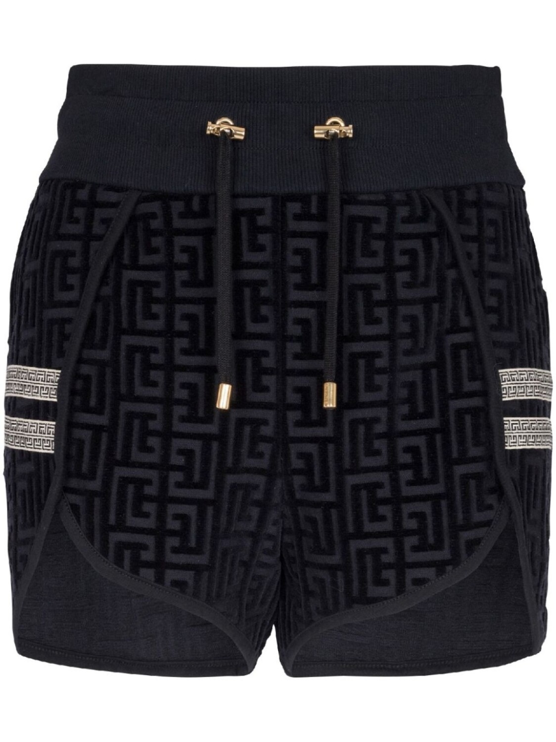 

Короткие шорты с монограммой Balmain, синий