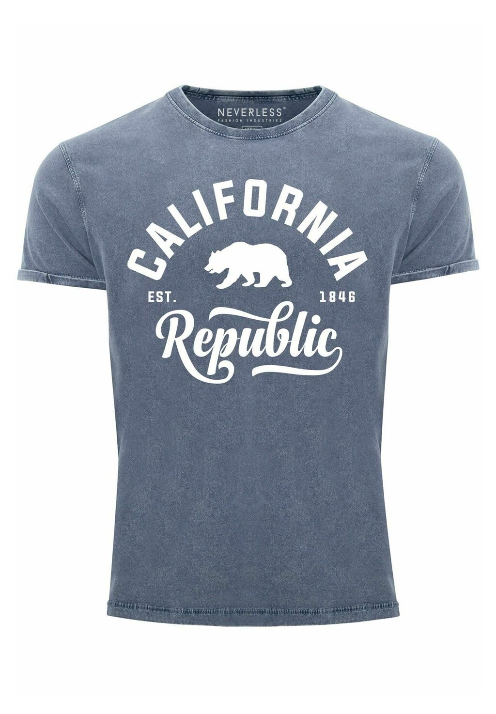 

Футболка с принтом COOLES ANGESAGTES VINTAGE CALIFORNIA REPUBL Neverless, синий