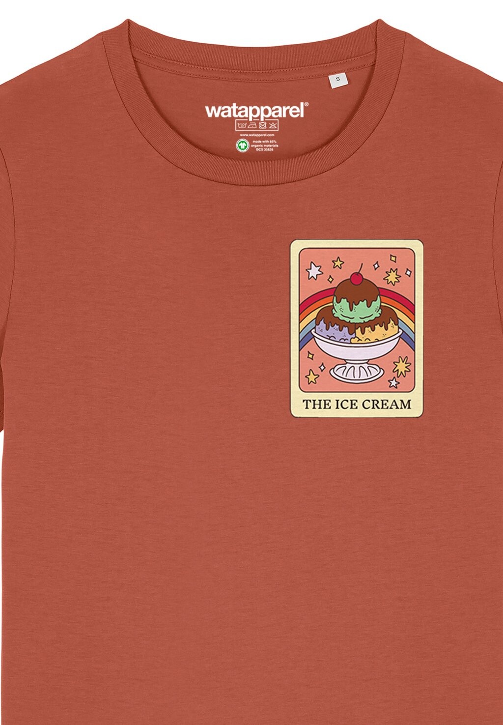 

Футболка с принтом TAROT THE ICE CREAM watapparel, коричневый