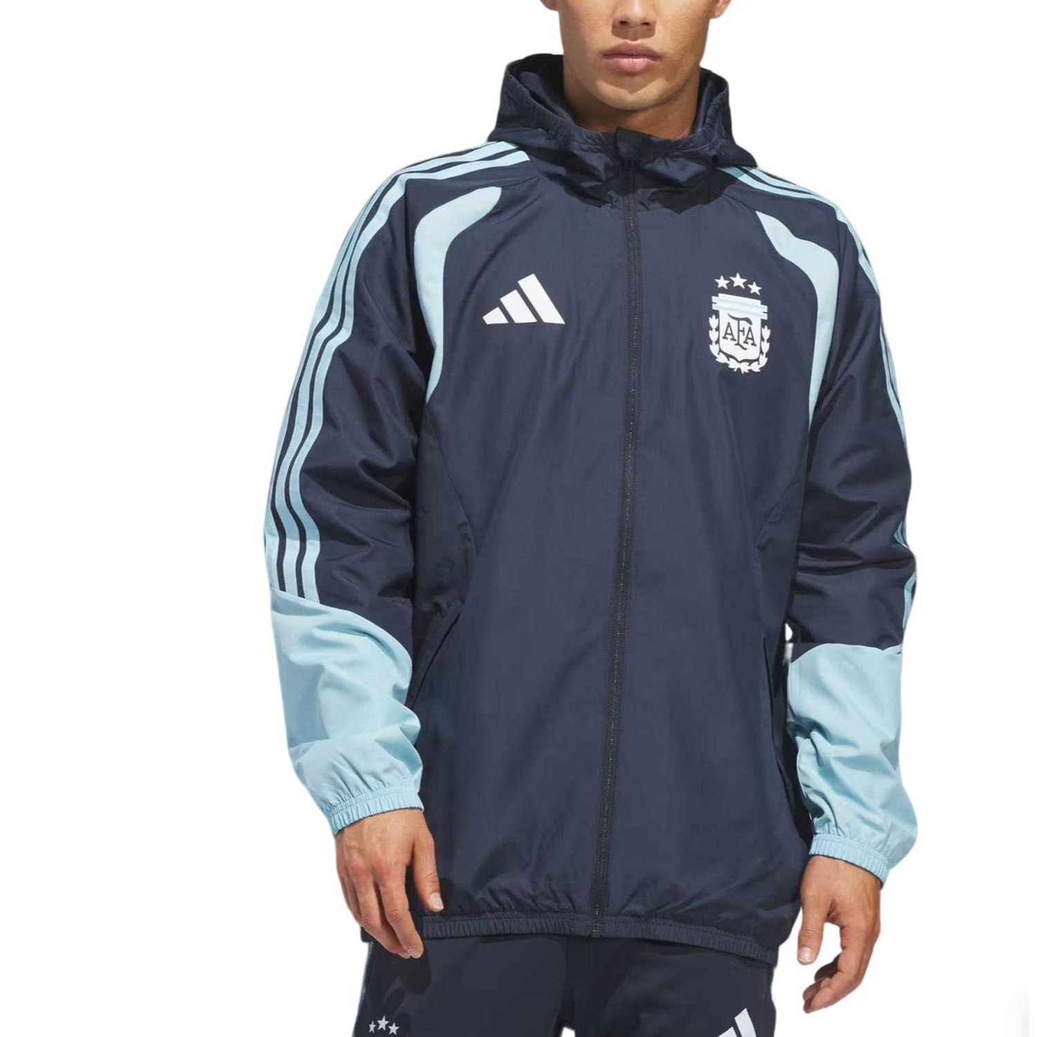 Футбольная майка Argentina 26 Tiro All Weather Jacket мужская Adidas, темно-синий — фото 2