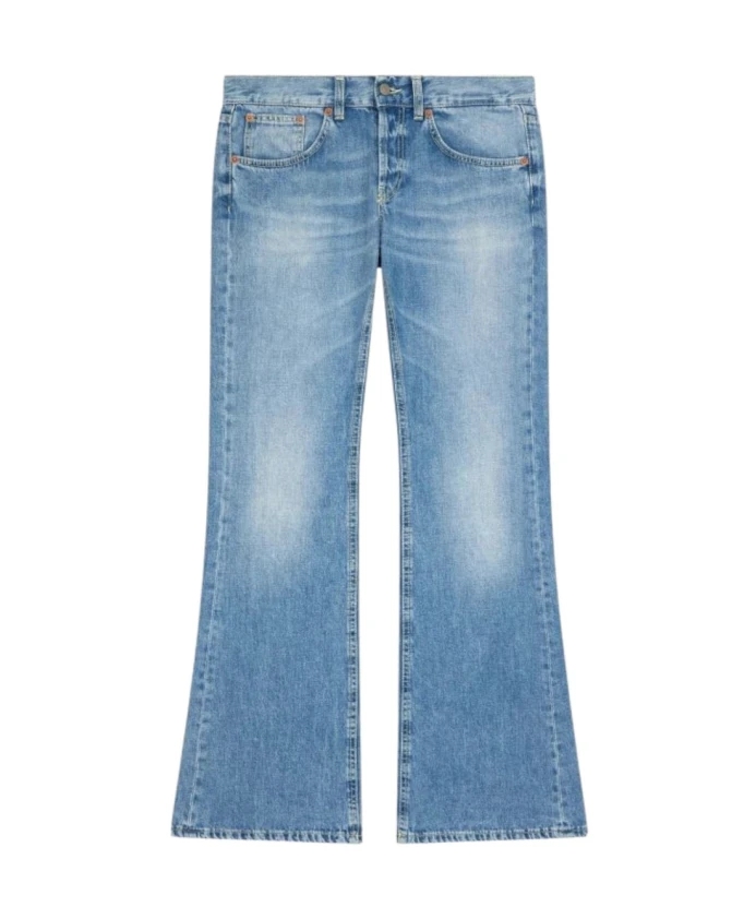 

Яркие джинсы-клеш облегающего кроя из денима Dondup, синий