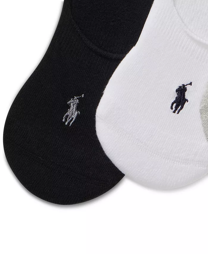 Мужские носки для кроссовок, 3 пары Polo Ralph Lauren, серый — фото 2