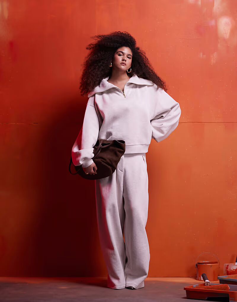 

Спортивные брюки Curve Coord от ASOS DESIGN в цвете овсянки