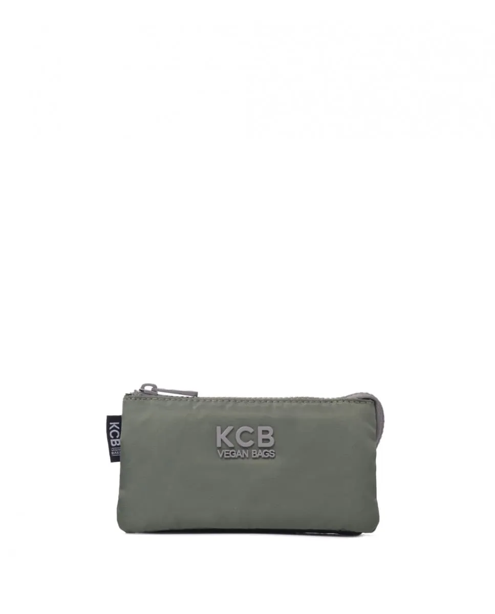 

Большой женский кошелек цвета хаки на молнии Kcb