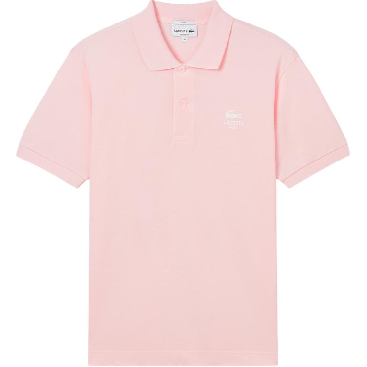 

Поло с вышитым логотипом LACOSTE, розовый