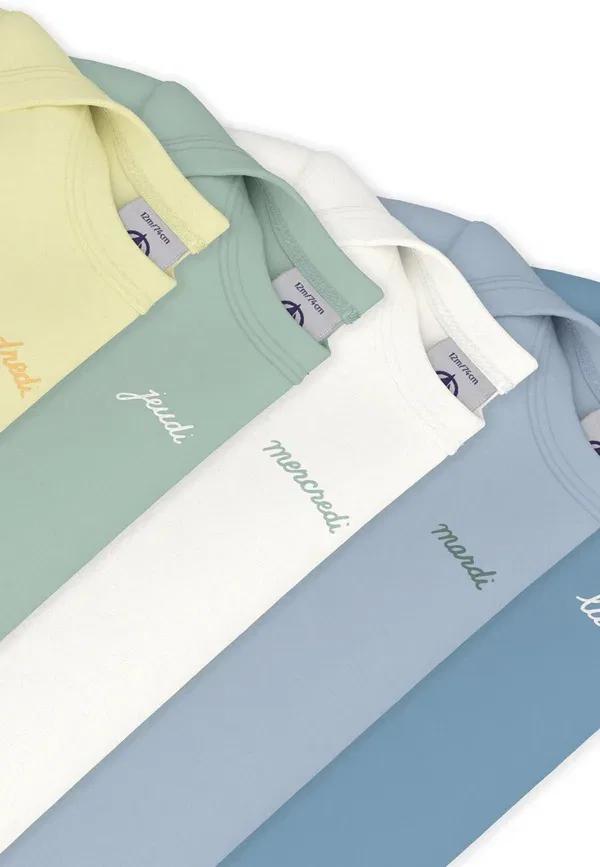Набор из 5 боди Petit Bateau, разноцветный — фото 3