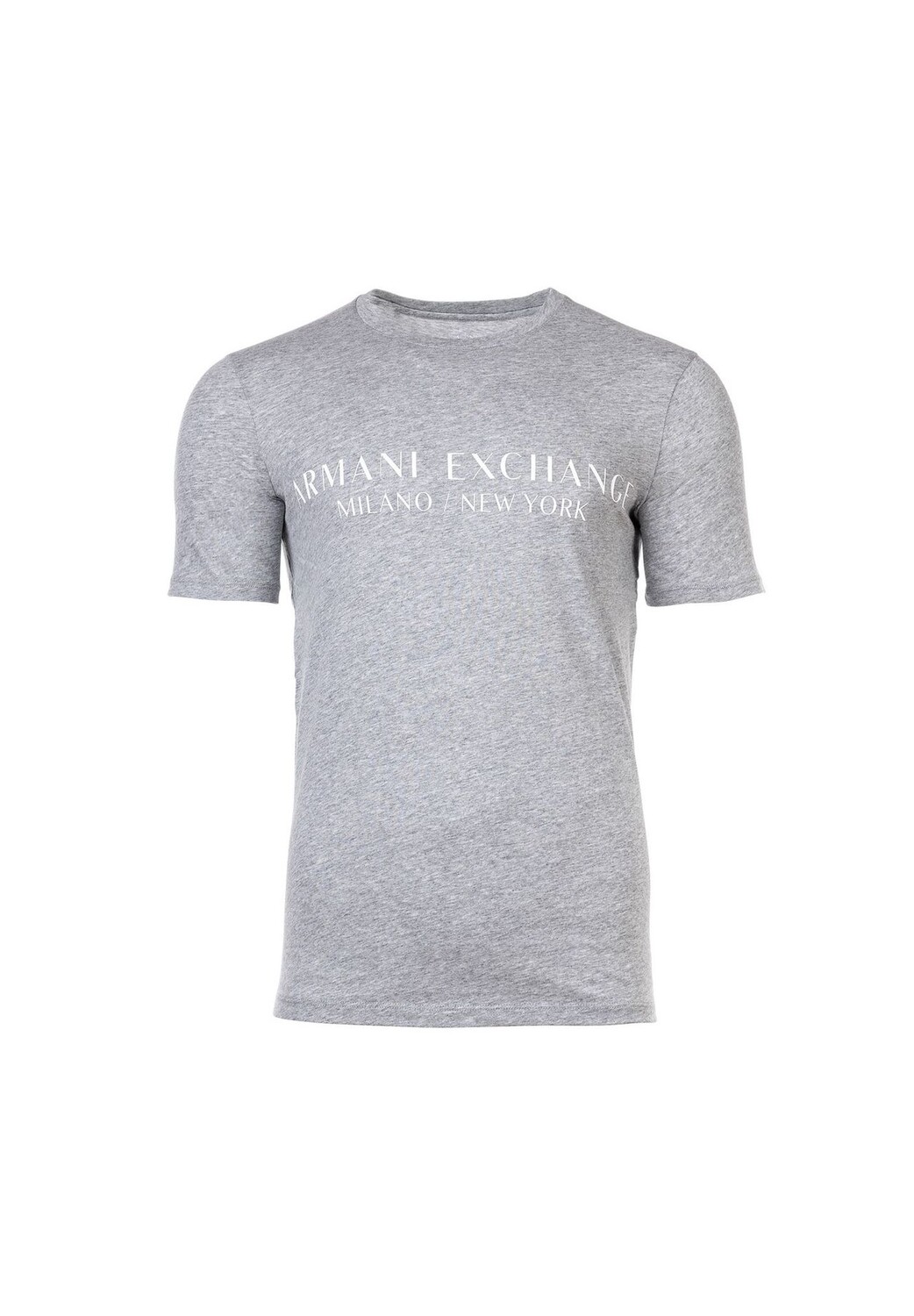 

Мужская футболка с надписью, круглый вырез, хлопок стрейч ARMANI EXCHANGE, серый