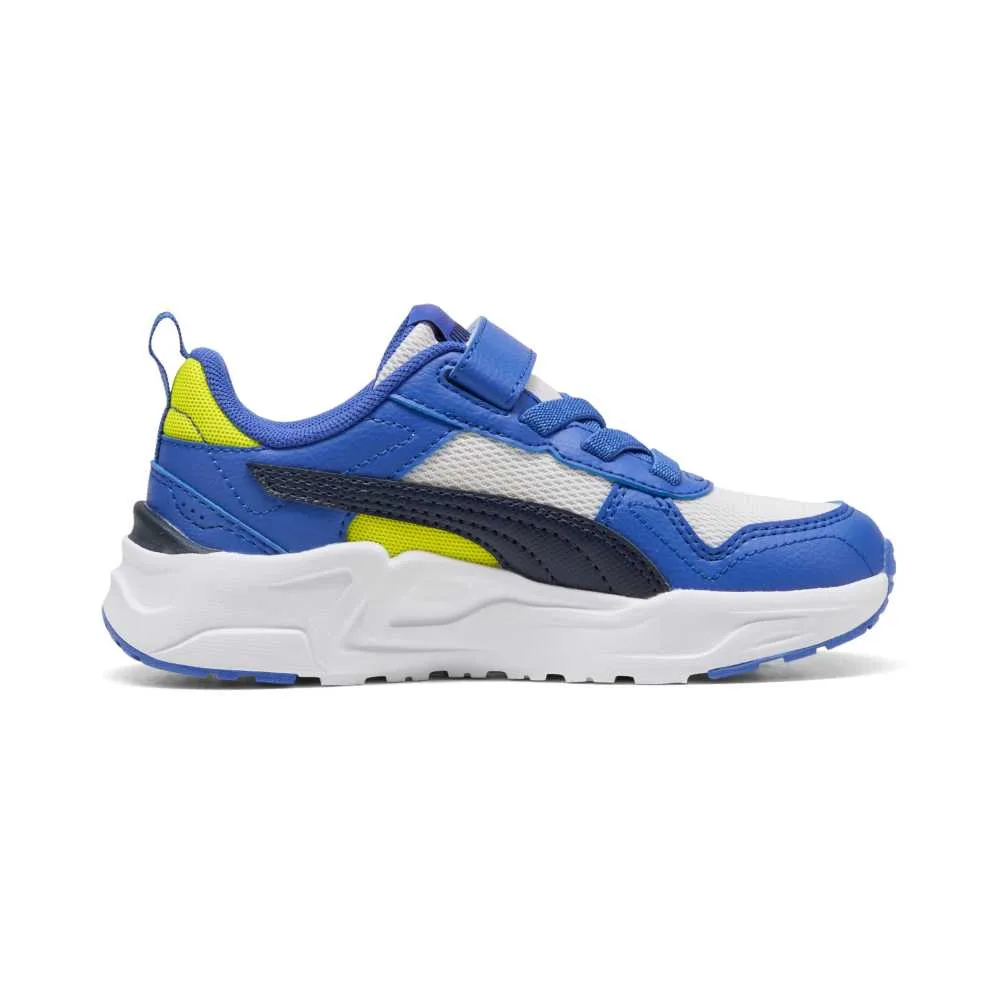 Trinity 2 Fabric Cushioning Low top Casual Shoes Kids' PUMA, серый-marine синий-electric синий — фото 3