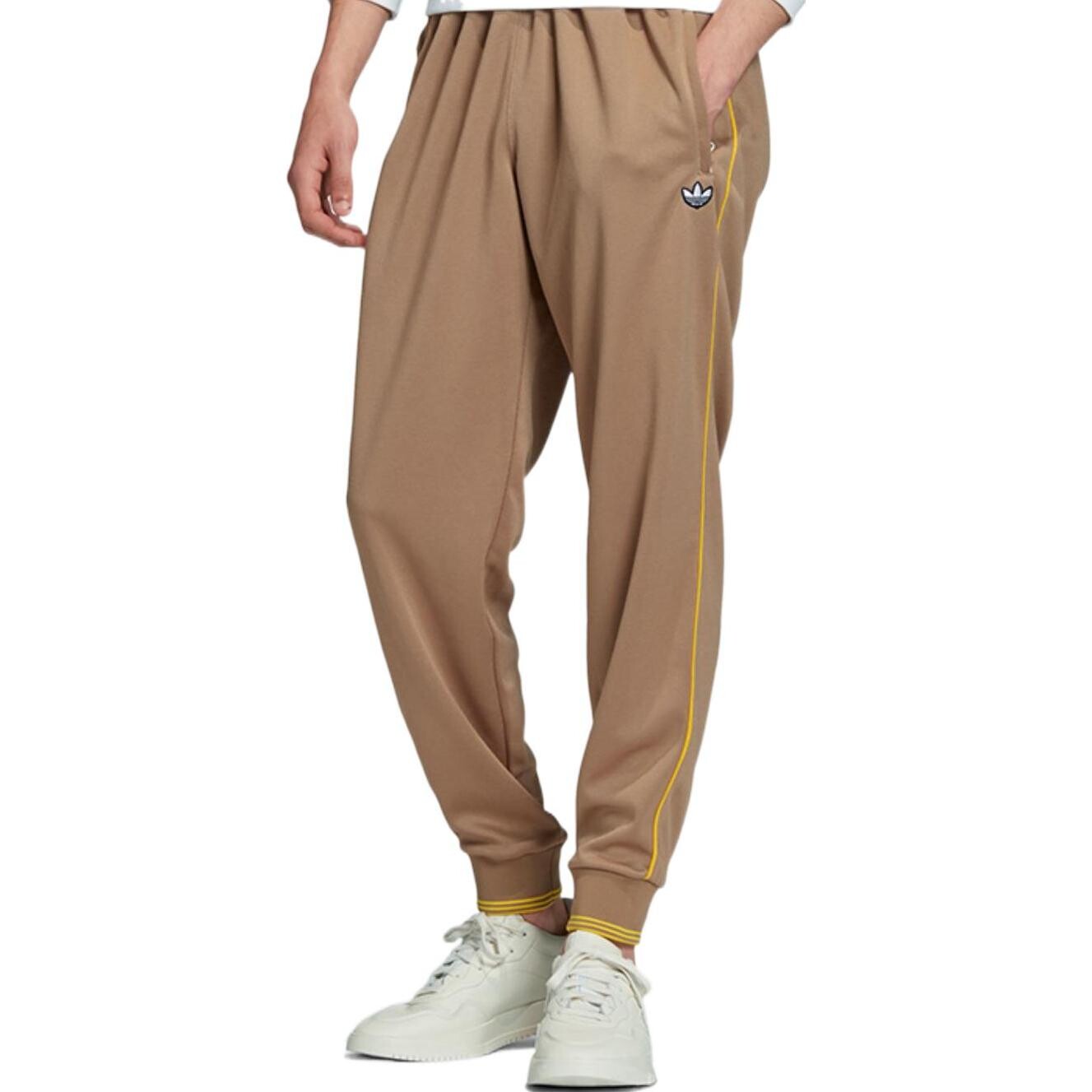 SAMSTAG Трикотажные спортивные штаны Мужские Светло-коричневые Adidas Originals, коричневый — фото 2