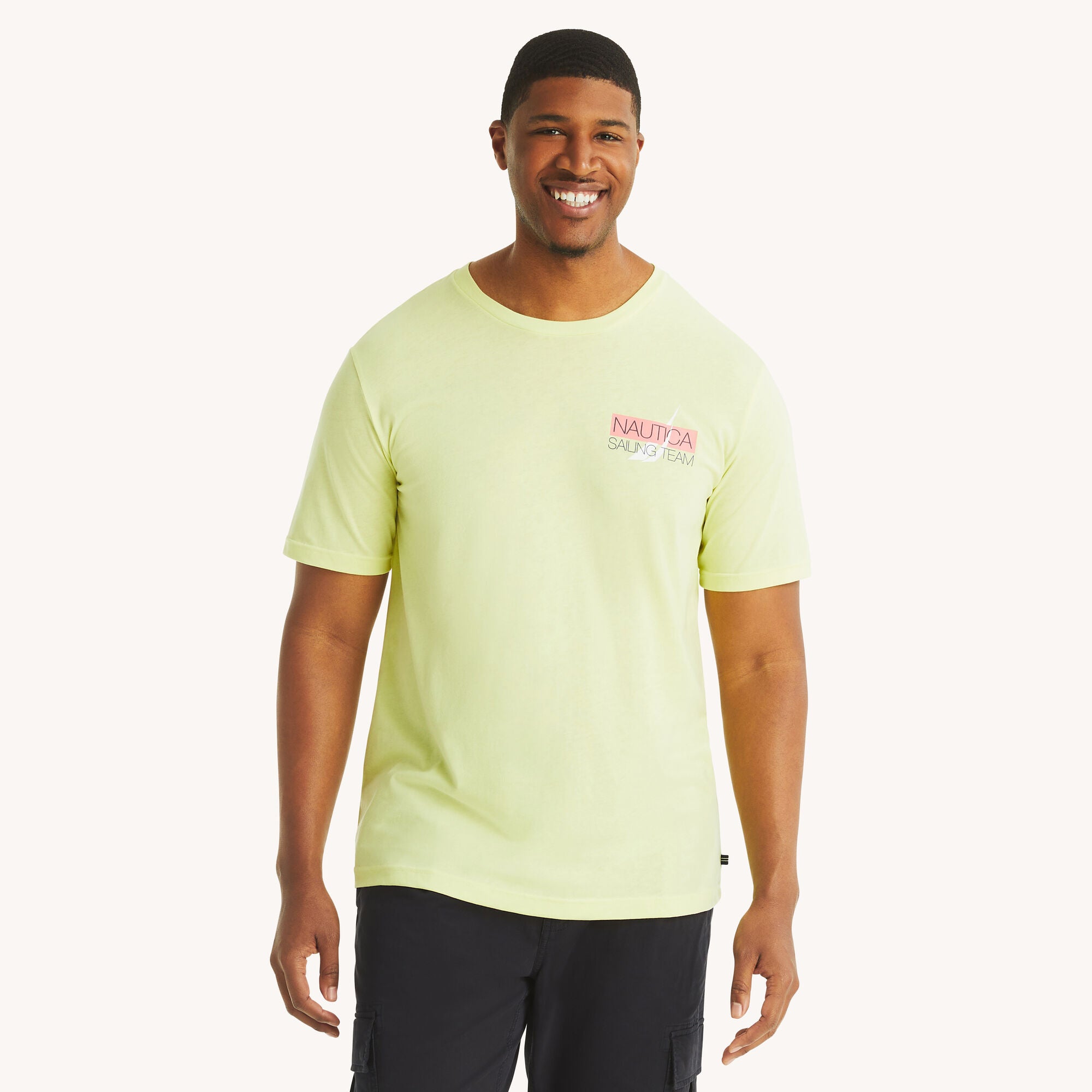 

Футболка Nautica Mens Big & Tall Sailing Regatta с графикой, цвет slice of lime
