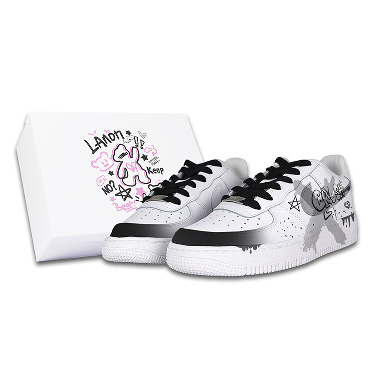 

Кроссовки Nike Air Force 1 Skateboard Shoes Unisex Low-Top Black, Белый, Кроссовки Nike Air Force 1 Skateboard Shoes Unisex Low-Top Black