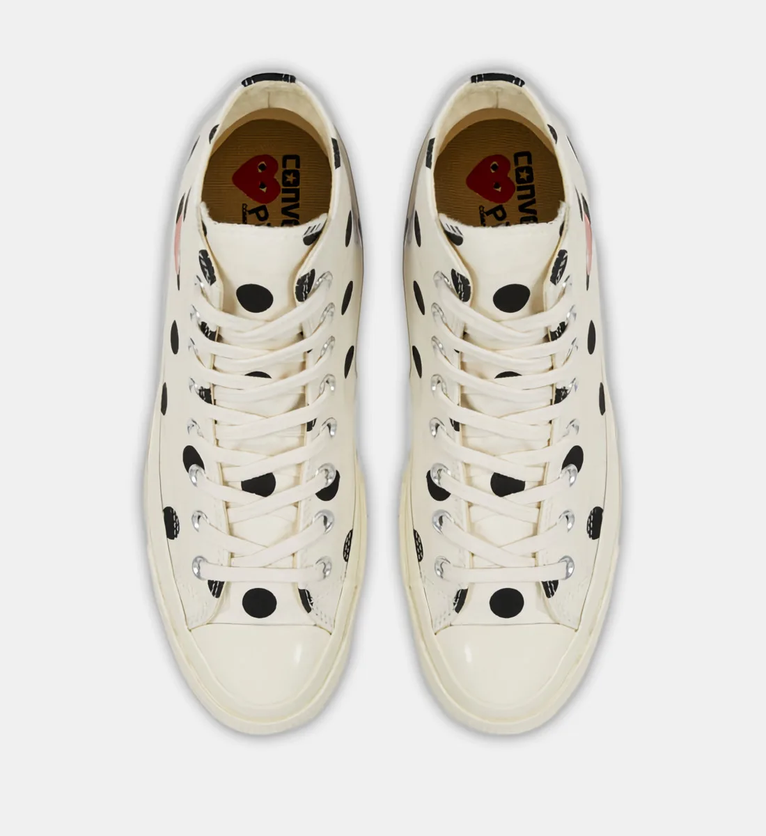 Фирменные высокие кеды из хлопка Comme Des Garçons Play, белый — фото 2