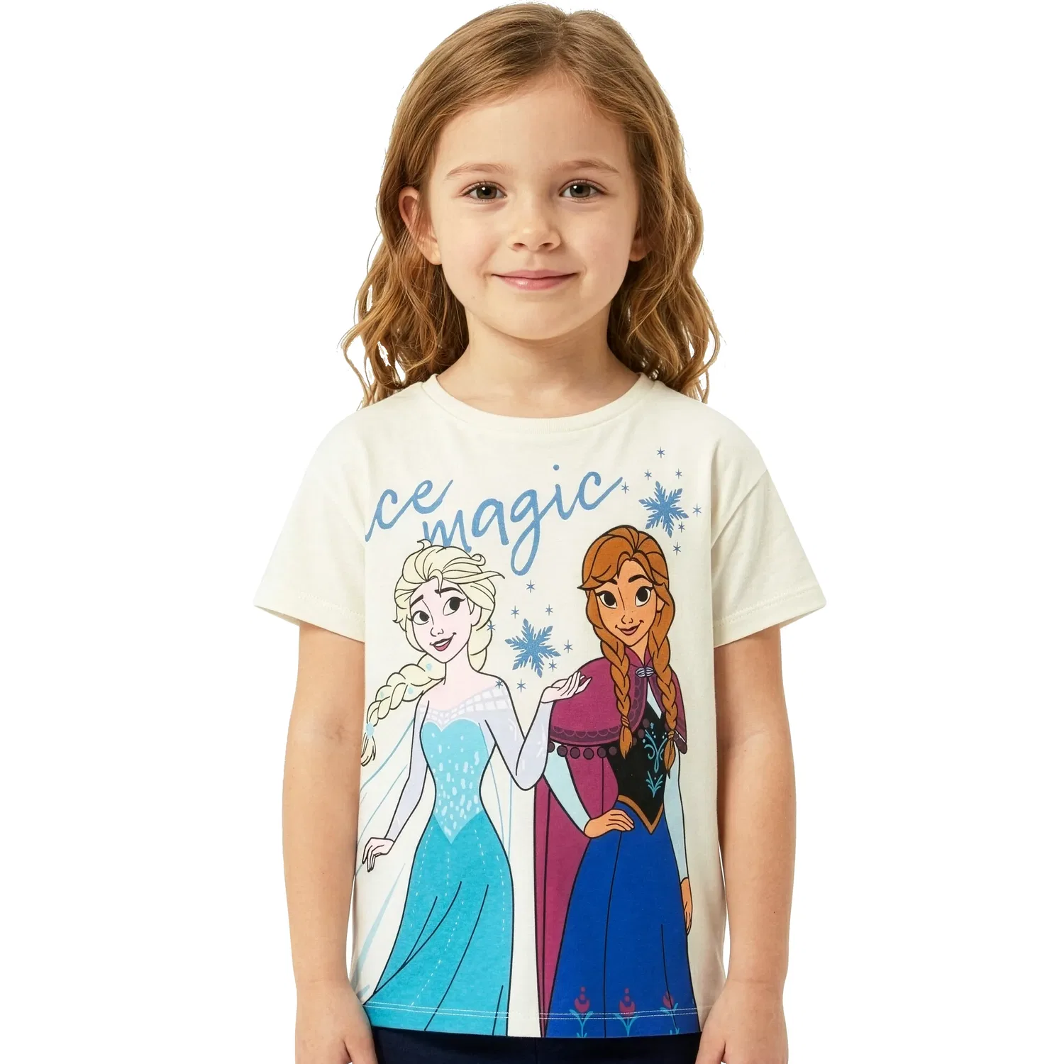 Футболка Disney Frozen с принтом Эльзы и Анны, белый — фото 2